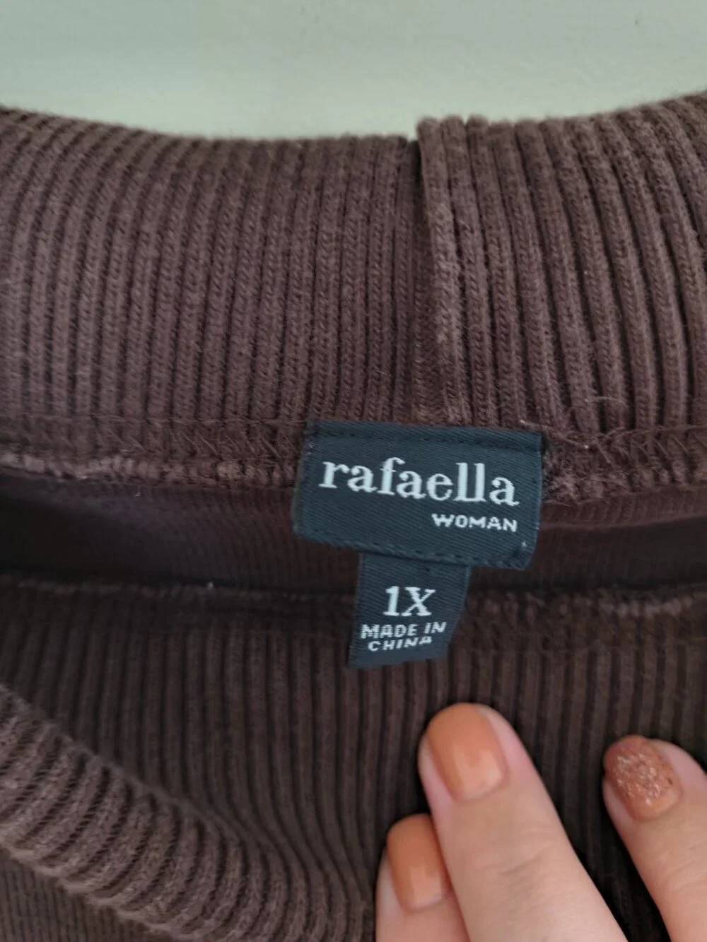 Chocolate Brown Rafaella Cown Neck Sweater
